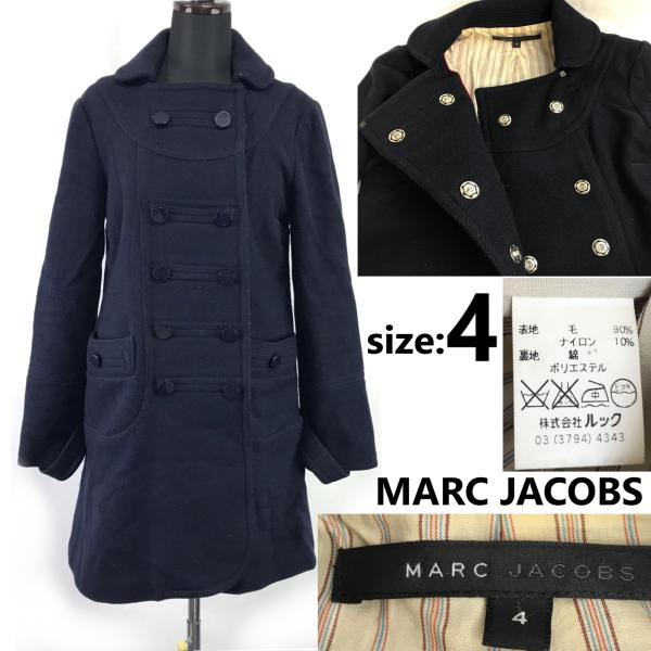 MARC JACOBS/マークジェイコブス★ウール/ナポレオンコート【4/レディースL-XL程度/ネ...