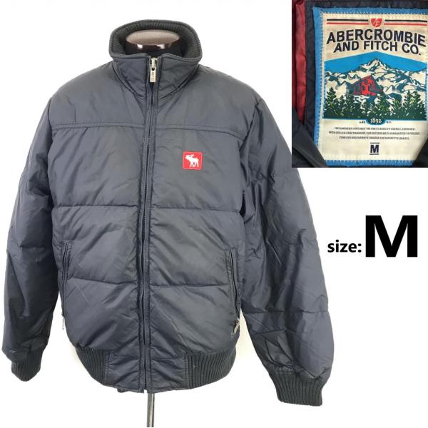 Vintage★Abercrombie &amp; Fitch/アバクロ★肉厚ダウンジャケット【メンズM/ネ...