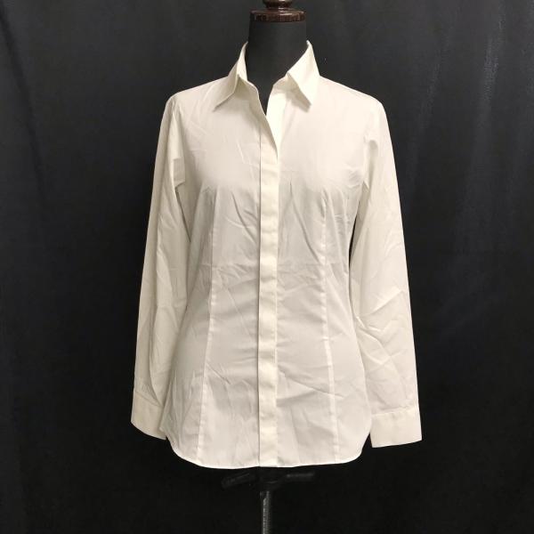 丸井/ru PLAIN【アールユー】長袖シャツ【size:1/レディースS/白/white】スキッパ...