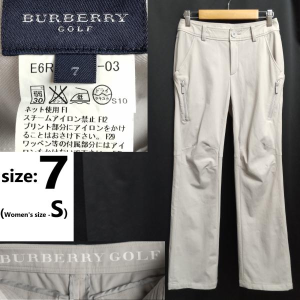 三陽商会製★BURBERRY GOLF/バーバリー★ゴルフウェア/パンツ【7/レディースS程度/股下...
