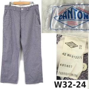 フランス製/Vintage★Danton/ダントン★ワークパンツ【メンズL程度/股下75cm/紫/purple】千鳥柄ズボン/ボトムス/Pants/Trousers◆BJ144-b