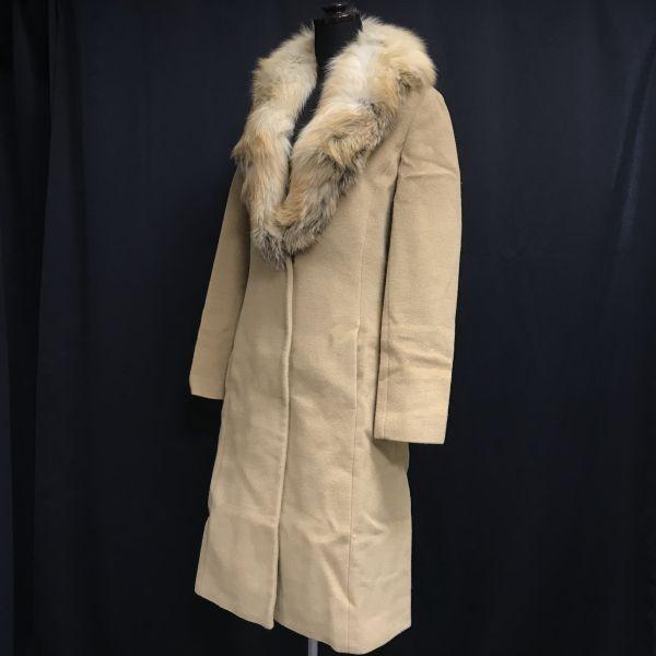 三陽商会/日本製★エポカ/EPOCA★着脱ファー付き/カシミヤ混ウール/ロングコート/アウター【40...