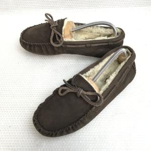 UGG/アグ★内側ボア/モカシンシューズ【25.0/レディース/US8/brown/茶】スリッポン/ローファー/Shoes/trainers◆C-092