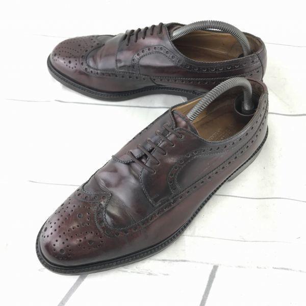 ビンテージ品★CALZADO DE LUJO★職人ハンドメイド/オールレザー/本革ウイングチップ【4...