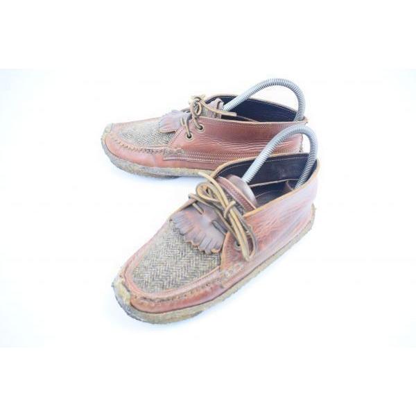 80-90s/USA製ビンテージ★yuketen/ユケテン★クレープソール/本革キルトモカシンシュー...