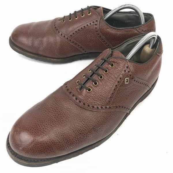80s-90s?/Vintage★USA製★フットジョイ/FOOT JOY★シボ本革/サドルシューズ...
