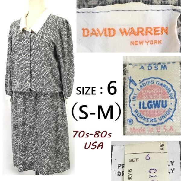 70s-80s/USA製/Vintage★DAVID WARREN★ADSM /ILGWUタグ/長袖...