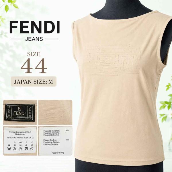 イタリア製★FENDI JEANS/フェンディ★ノースリーブ カットソー/タンクトップ【44/レディ...