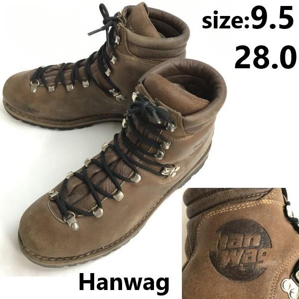 80s-90s?/Vintage★ハンワグ/Hanwag★本革/トレッキングブーツ/重登山靴【9.5...