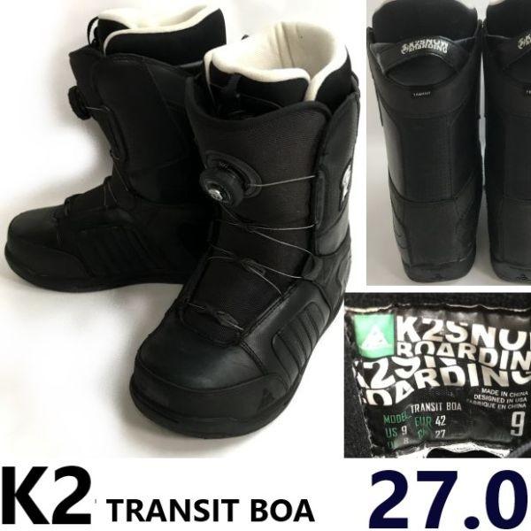ケーツー/K2 TRANSIT BOA★高機能/スノーボードブーツ【27.0/black】ボアタイプ...