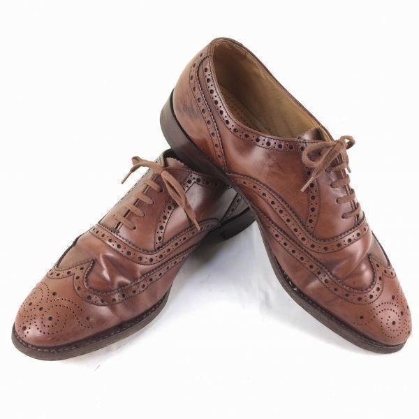 試着交換OK！Loake ローク　フルブローグ　ウイングチップシューズ〈ブラウン/茶/BROWN〉s...
