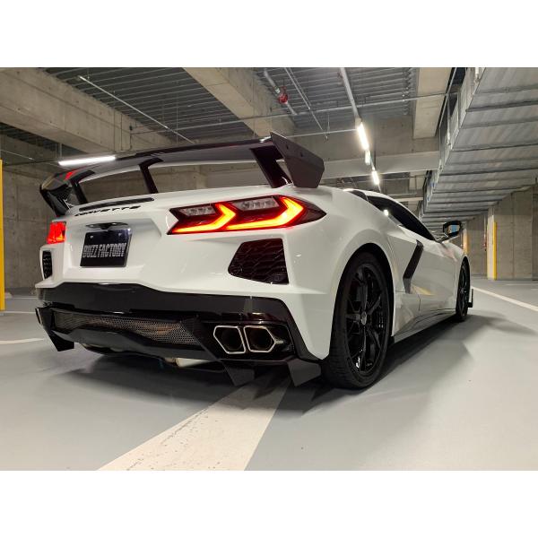 BSMA コルベット　C8 リアアンダーディフューザー　左右セット　ドライカーボン BA-1 　オリ...