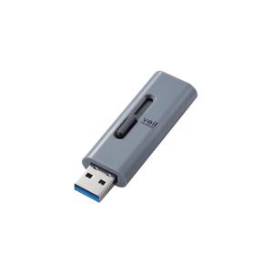 エレコム USBメモリー/USB3.2(Gen1)対応/スライド式/32GB/グレー MF-SLU3032GGY｜buzzfurniture