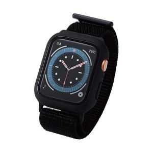 エレコム Apple Watch44mm用フルカバーケース ファブリックバンド一体型 ブラック AW-20MBCFBBK｜buzzfurniture