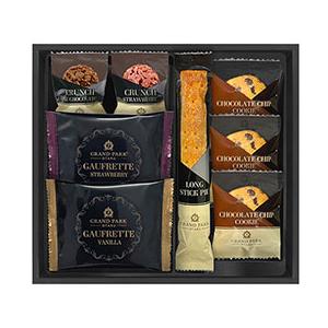 【5セット】 グランドパーク小樽監修 スイートセレクション ロングスティックパイ、ゴーフレット2種、チョコクランチ2種、チョコチップクッキー