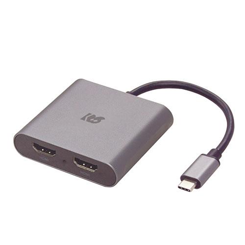 ラトックシステム USB Type-C to デュアルHDMIディスプレイアダプター  RS-UCH...