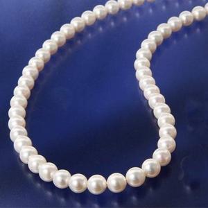鑑別付〕花珠本真珠（あこや真珠） パールネックレス 7.0〜7.5mm 代引