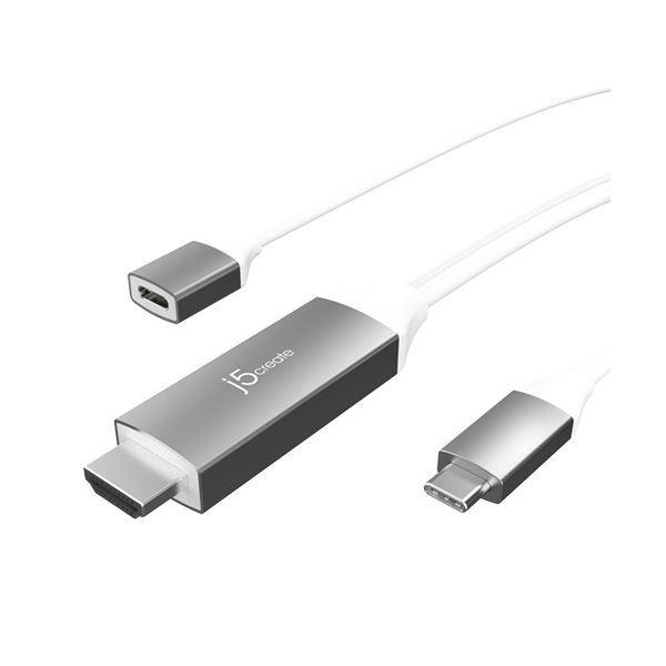 j5 Create USB-CHDMI＆PD充電変換ケーブル スペースグレー JCC155G 1本