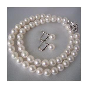 アコヤ貝本真珠パールネックレス 7.5mm〜8.0mm : 腕時計・ジュエリー