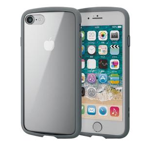 エレコム iPhone SE 第3世代 ハイブリッドケース TOUGH SLIM LITE フレームカラー グレー PM-A22STSLFC｜buzzhobby2