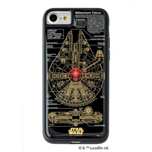 STAR WARS スター・ウォーズ グッズコレクション FLASH M-FALCON 基板アート iPhone 7/8ケース 黒 F7/8｜buzzhobby2