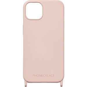 PHONECKLACE フォンネックレス ストラップホール付きシリコンケース for iPhone 15 Plus　パウダーピンク PN25｜buzzhobby2