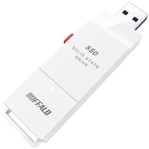 BUFFALO バッファロー 外付けSSD 2TB ホワイト SSD-SCT2.0U3WA