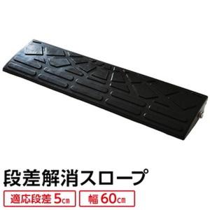 〔耐久性に自信アリ〕 ECOラバースロープ 段差スロープ/段差プレート 〔幅60cm 高さ5cm用〕 ゴム製 衝撃吸収｜buzzhobby2