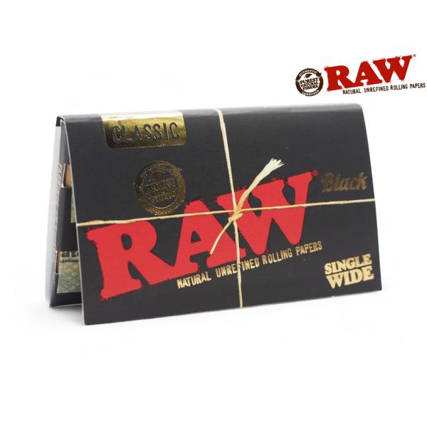 100枚入り RAW BLACK SINGLE WIDE ロウ ブラック シングルワイド 極薄