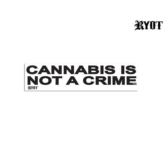 RYOT CANNABIS IS NOT A CRIME ステッカー