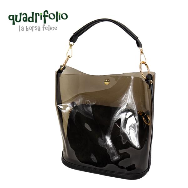 クアドリフォリオ インナーポーチ付き クリアバッグ クリア レディース 女性 ショルダーバッグ ワン...