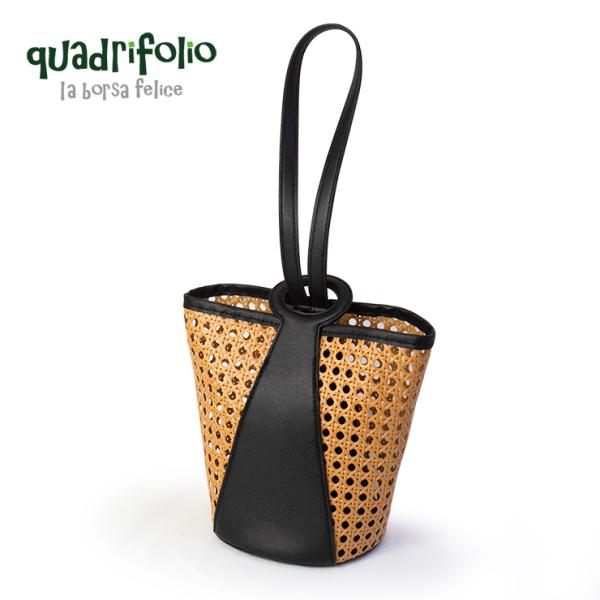 クアドリフォリオ ワンハンドル カゴバッグ レディース 女性 肩掛け バッグ ワンハンドル トート ...