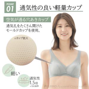 ブラジャー 涼しい ハーフトップ 綿100% ...の詳細画像2