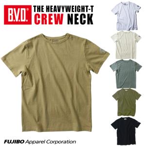 B.V.D. 日本製 ヘビーウエイト クルーネックTシャツ 綿100％ 厚地 アウター bvd イケオジ メンズ