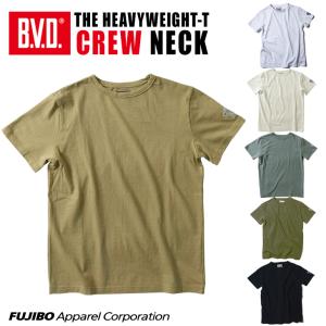 B.V.D. 日本製 ヘビーウエイト クルーネックTシャツ 綿100％ 厚地 アウター bvd イケオジ メンズ｜B.V.D.e-shop メーカー直営店