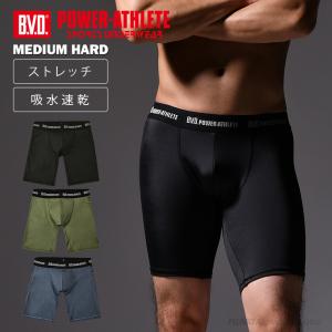WEB限定 B.V.D. POWER-ATHLETE ミディアムハード ハーフスパッツ BVD スポーツ メンズインナー ジム ランニング トレーニング S,M,L,LL PA350RR