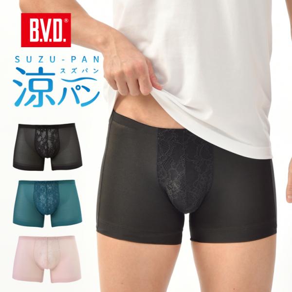 BVD 涼パンレース ボクサーパンツ ムレにくい 吸水速乾 メッシュ（MLLL）RT193  bvd...