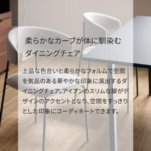 パモウナ AY チェア ホワイト ブラック ス...の詳細画像1