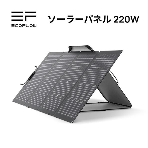 ソーラーパネル 220W EcoFlow 両面受光 太陽光チャージャー エコフロー ポータブル電源 ...
