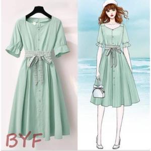 緑色ワンピースの商品一覧 通販 Yahoo ショッピング
