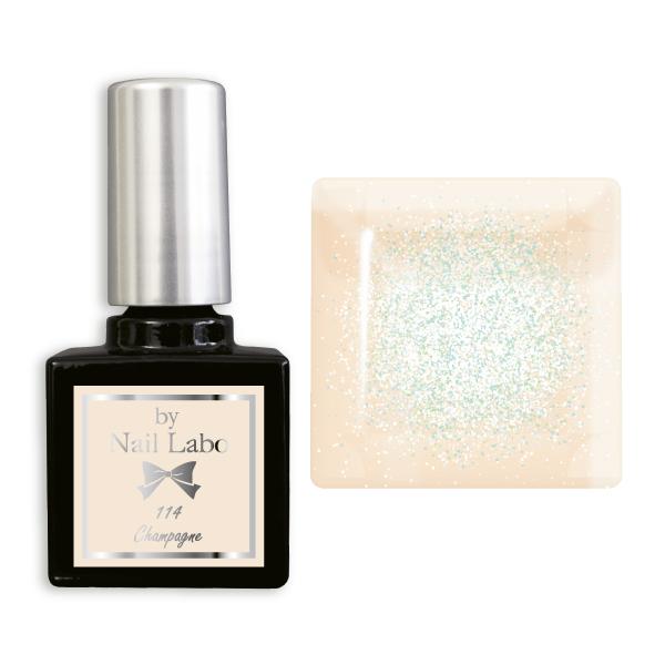 バイネイルラボ カラージェル 114 シャンパン | 日本製 マニキュアタイプ 国産 ジェルネイル
