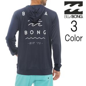 ビラボン Billabong メンズ CLEAN LOGO ZIP 長袖 ラッシュガード ラッシュパーカー UPF50+ bd011864｜bythesea