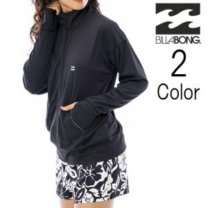 ビラボン Billabong レディース LOGO TAPE STAND ZIP RASHGUARD ジップアップ ラッシュガード パーカー bd013891｜bythesea