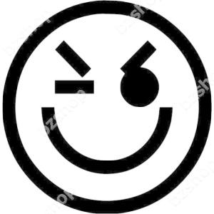 ウインク 絵文字 ステッカー 車 窓 ガラス 用 おしゃれ 店舗 オリジナル 給油口 名入れ 装飾 屋外 かっこいい Suv マーク バイク Bzshop Bzショップ 通販 Yahoo ショッピング