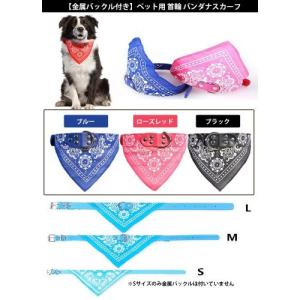 金属バックル付き ペット用 首輪 バンダナスカ...の詳細画像1