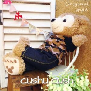 ぬいぐるみ服 ワンピース 丸襟ノースリーブ ドット 赤×黒 ステラルーS