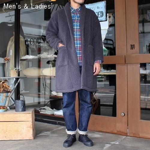 HARVESTY　ボアフリースガウンコート BOA-FLEECE GOWN COAT　A51706　...