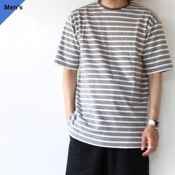 modAS ボーダー半袖Tee / 26007　（Gray × White）