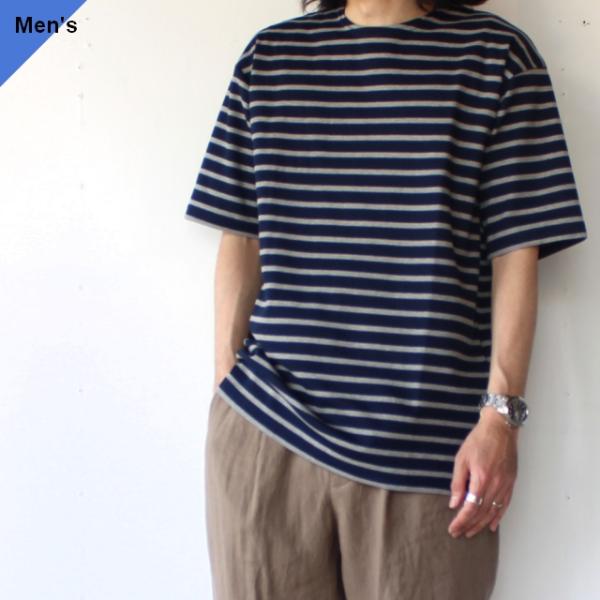 modAS ボーダー半袖Tee / 26007　（Navy × Gray）