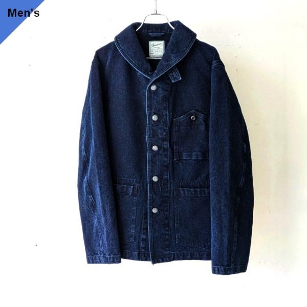 Soundman　Marshall インディゴ刺子ショールカラーカバーオール / 451M-655B...